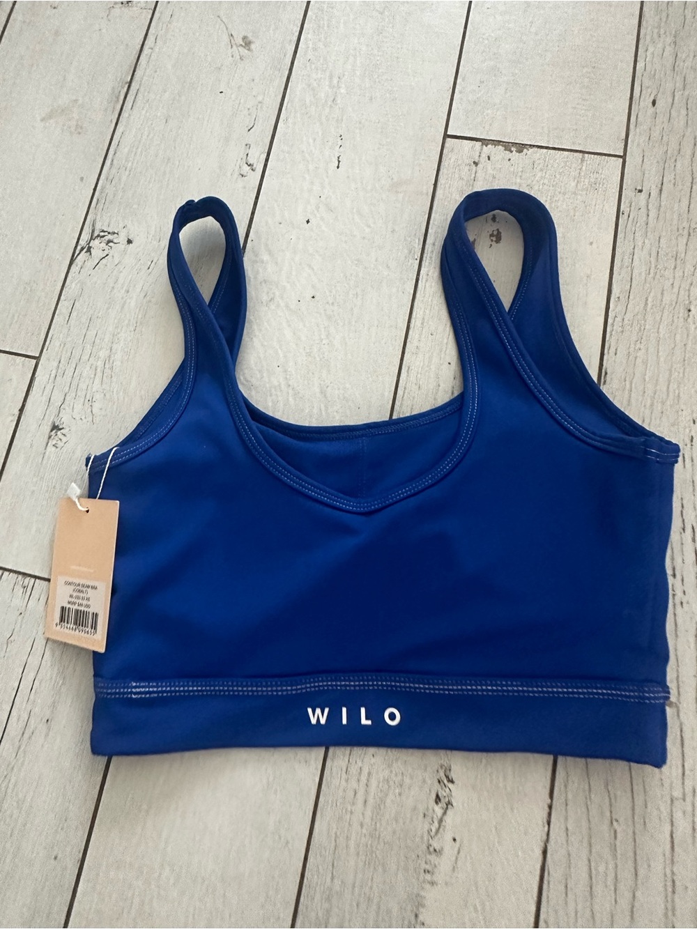 WILO Royal Blue Crop Sports Top